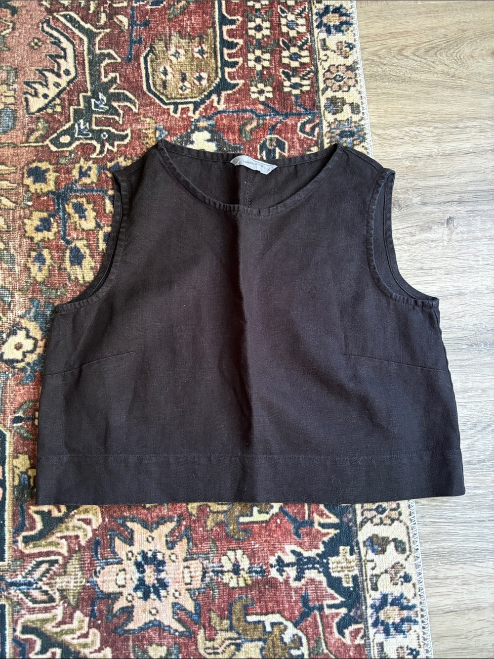 Elizabeth Suzann Black Sleeveless Crop Tank